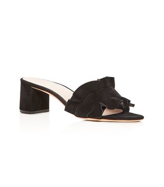 Loeffler Randall + Vera Ruffle Block Heel Slide Sandals