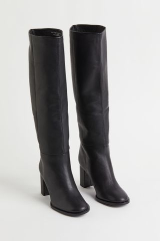 H&M + Knee-High Leather Boots