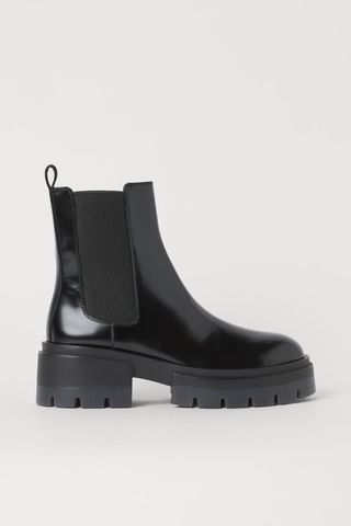 H&M + Leather Chelsea Boots