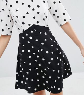 ASOS + Mix and Match Star Print Dress
