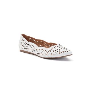 Candie's + Laser-Cut Pointed-Toe Flats