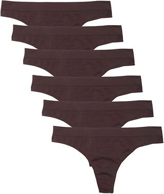 Kalon + 6 Pack Nylon Spandex Thong Underwear