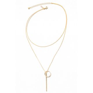 Topshop + Circle and Stick Multirow Necklace