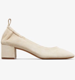 Everlane + The Day Heel in Natural Suede
