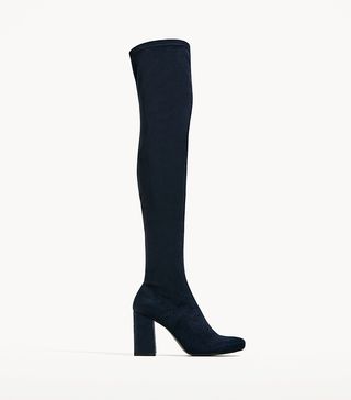 Zara + Stretch Leg High Heel Boots