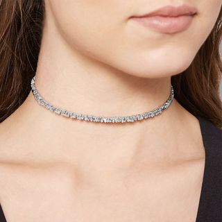 Suzanne Kalan + 18-Karat White Gold Diamond Choker