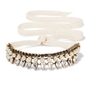 Erickson Beamon + Born Again Swarovski Crystal and Faux Pearl Choker