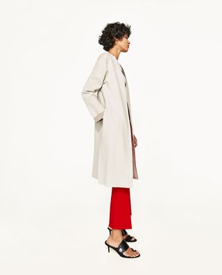 Zara + Long Faux Suede Jacket