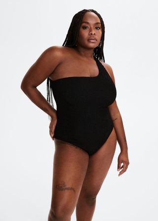 Mango + Asymmetrical Swimsuit With Wide Straps