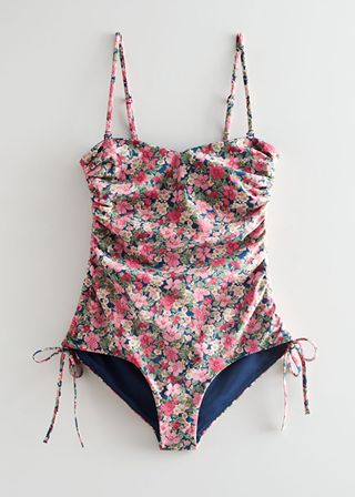 & Other Stories + Printed Bandeau Swimsuit