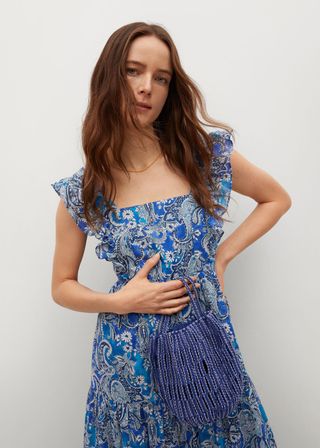 Mango + Paisley Dress With Ruffles