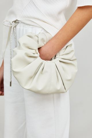 Source Unknown + Mini Croissant Bag in Ivory