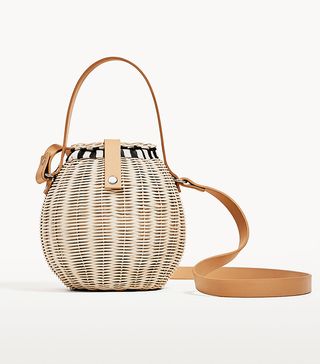Zara + Raffia Bucket Bag