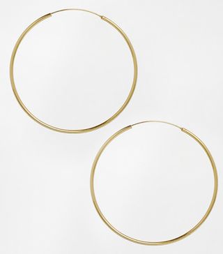 ASOS + Gold Plated Sterling Silver 60mm Hoop Earrings