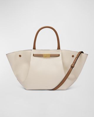 DeMellier + Midi New York Buckle Leather Tote Bag