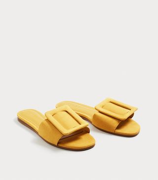 Mango + Buckle Flat Sandals