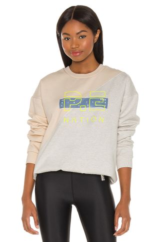 P.E Nation + First Position Sweatshirt in Pearled Ivory