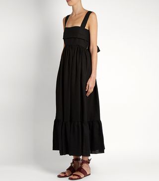 Chloé + Tie-Back Linen Dress