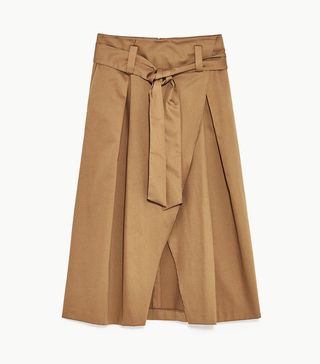 Zara + Crossover Belted Skirt
