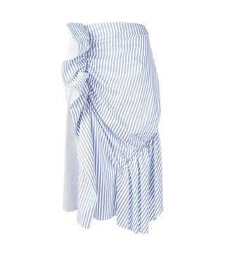 J.W.Anderson + Gathered Striped Skirt