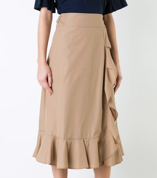 Muveil + Elasticated Detailing Ruffled Skirt