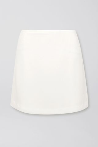 MaisonCléo + Anna Silk-Cloqué Mini Skirt