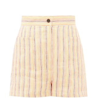 Three Graces London + Osmo Striped Linen Shorts