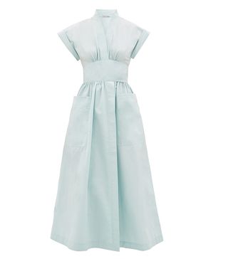 Three Graces London + Clarissa Cotton-Poplin Wrap Midi Dress