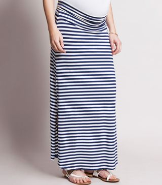 Seraphine + Nautical Striped Maternity Maxi Skirt