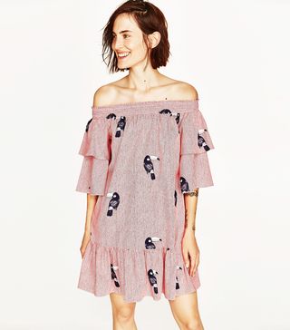 Zara + Off-the-Shoulder Dress