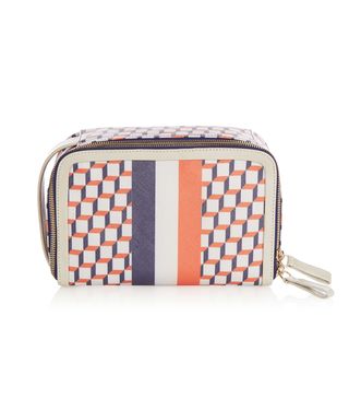 Pierre Hardy + Cube Print Coated Canvas Cosmetics Case