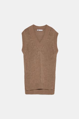 Zara + Knit Vest With Slits