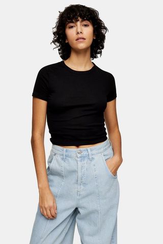 Topshop + Everyday T-Shirt In Black