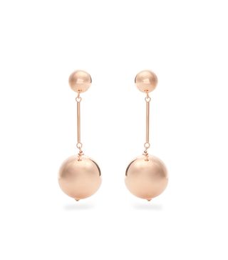 J.W.Anderson + Sphere Rose-Gold Plated Drop Earrings