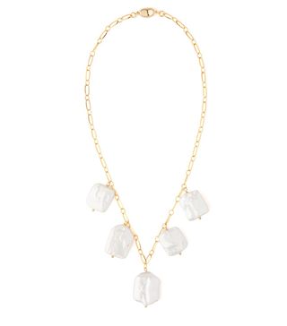Timeless Pearly + Baroque Pearl-Charm Gold-Plated Necklace