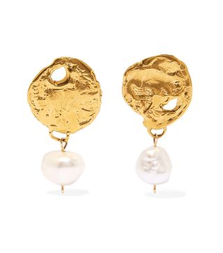 Alighieri + Beacon Gold-Plated Pearl Earrings