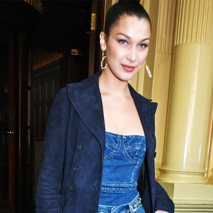 Bella Hadid Wore a Denim Corset Top and Gave the Canadian Tuxedo a Trendy  Upgrade