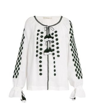 Vita Kin + All Stars Embroidered Linen Blouse