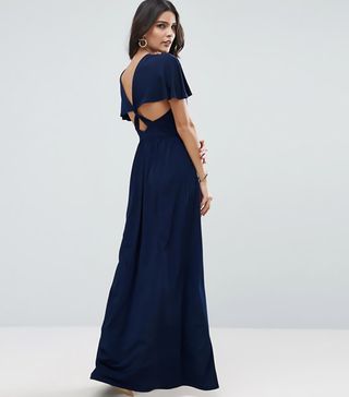 ASOS + Kimono Cross Back Maxi Dress With Side Splits