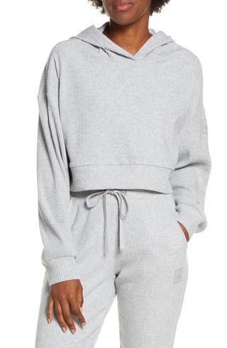 Alo + Muse Ribbed Crop Hoodie