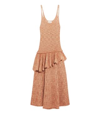 Lemaire + Ruffled Knitted Midi Dress