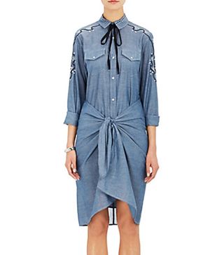 Ulla Johnson + Jane Embroidered Cotton Wrap Dress