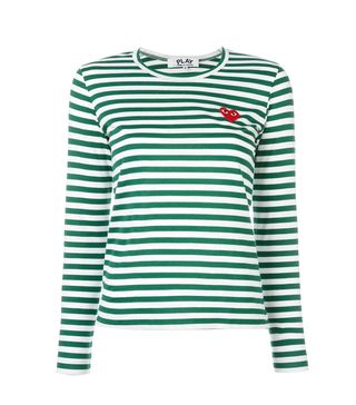 Commes des Garçons Play + Striped Longsleeved T-Shirt