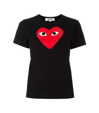 Commes des Garçons Play + Heart Print T-shirt