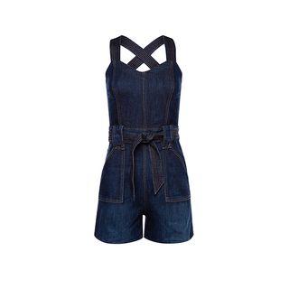 7 for All Mankind + 7FAM Short Play Suit in Deep Blue