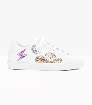 & Other Stories + Leather Glitter Sneaker