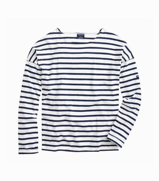 Saint James + Striped Cotton Sweatshirt