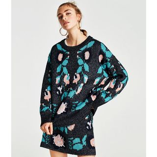 Zara + Shimmery Oversized Sweater
