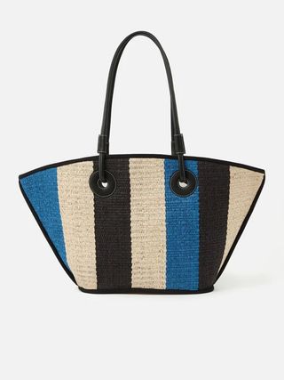 Jigsaw + Collagerie Raffia Striped Tote