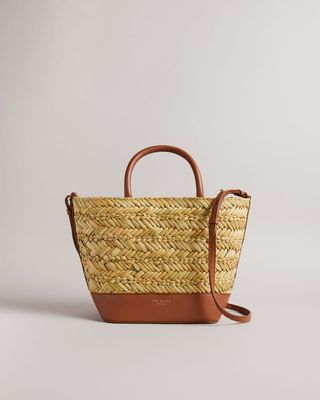 Ted Baker + Ivelie Medium Raffia Basket Weave Tote Bag